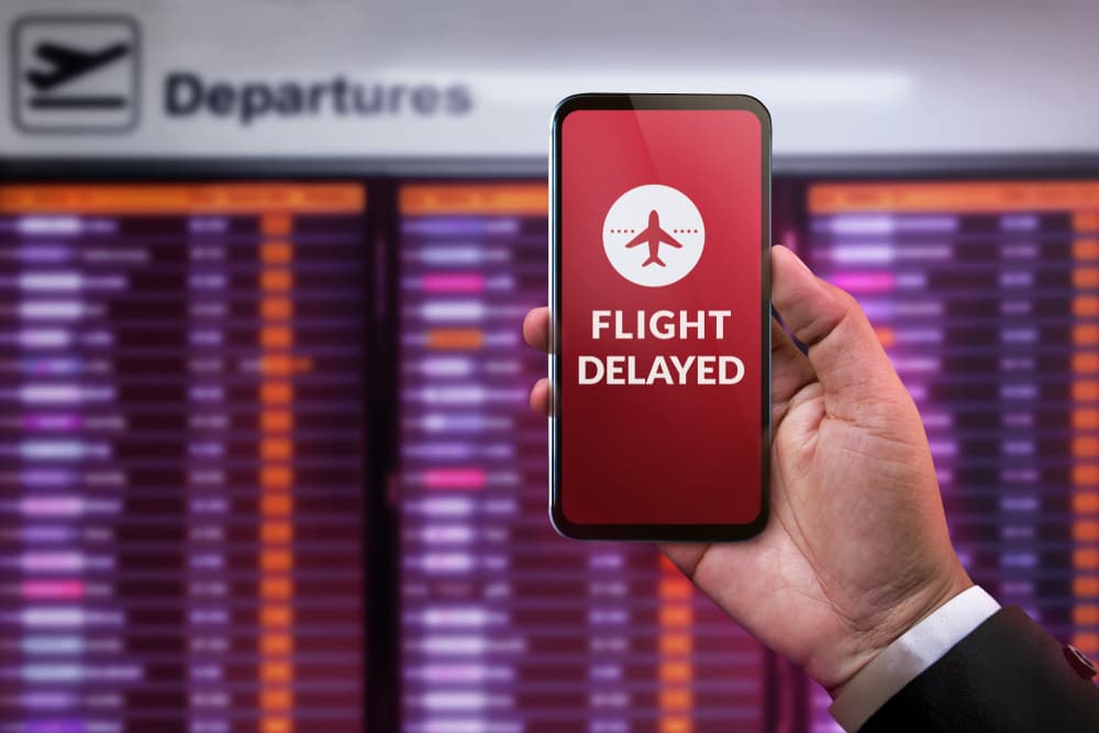 Flight delayed due to the Microsoft outage 