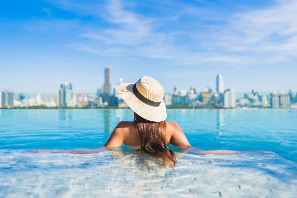Four Points by Sheraton Sharjah roof top pool, on of the best hotel in Sharjah 